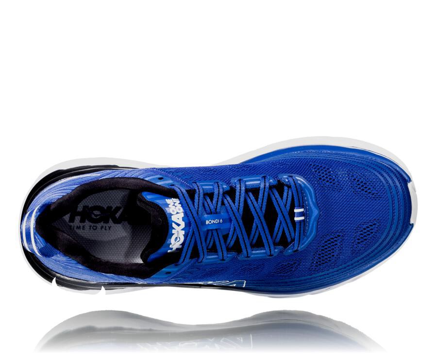 Hoka One One Hardloopschoenen Heren - Bondi 6 - Blauw/Wit - RO5738209